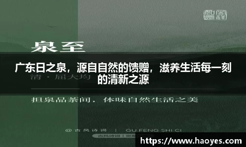 广东日之泉，源自自然的馈赠，滋养生活每一刻的清新之源