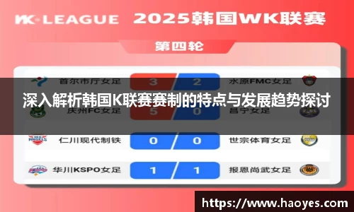 深入解析韩国K联赛赛制的特点与发展趋势探讨